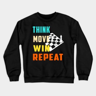 Funny Chess Player Board Game - Chess Play Steps Crewneck Sweatshirt